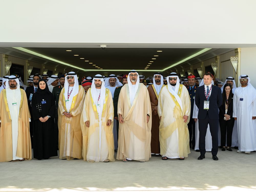 Khaled bin Mohamed, Hamdan bin Mohammed receive delegations attending Dubai Airshow 2023