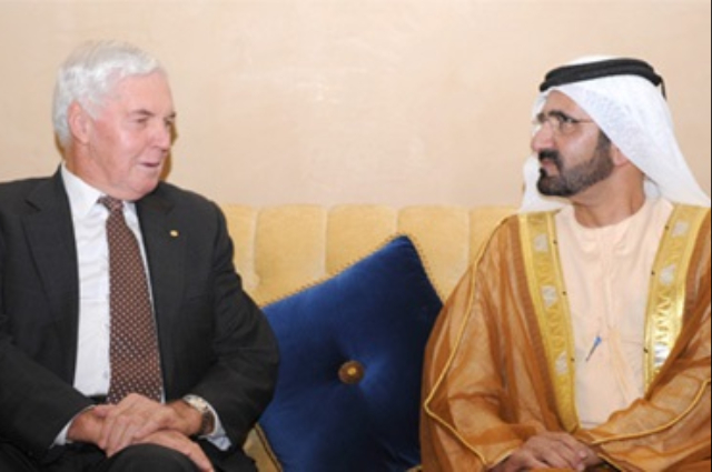 Mohammed bin Rashid receives the Governor-General of Australia 