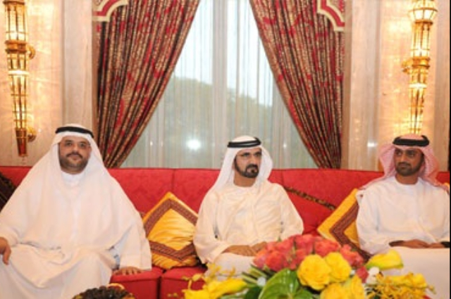 Mohammed Bin Rashid receives the Crown Princes of Sharjah and Ajman and Members of the Organizing Committee of Dubai Holy Quran Award