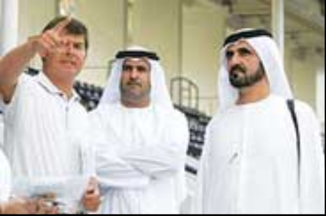 Mohammed bin Rashid Attends the last training of Godolphin horses 