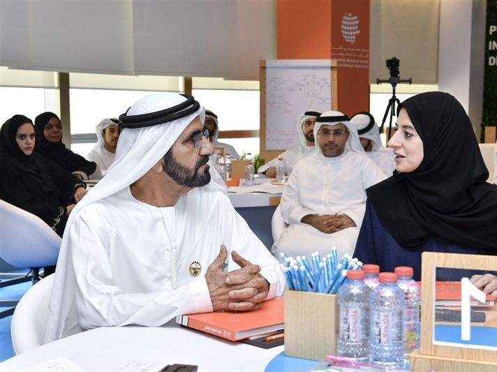 محمد بن راشد يلتقي منتسبي دبلوم الابتكار ويطلق منصة الكرتونية عربية لأدوات الابتكار