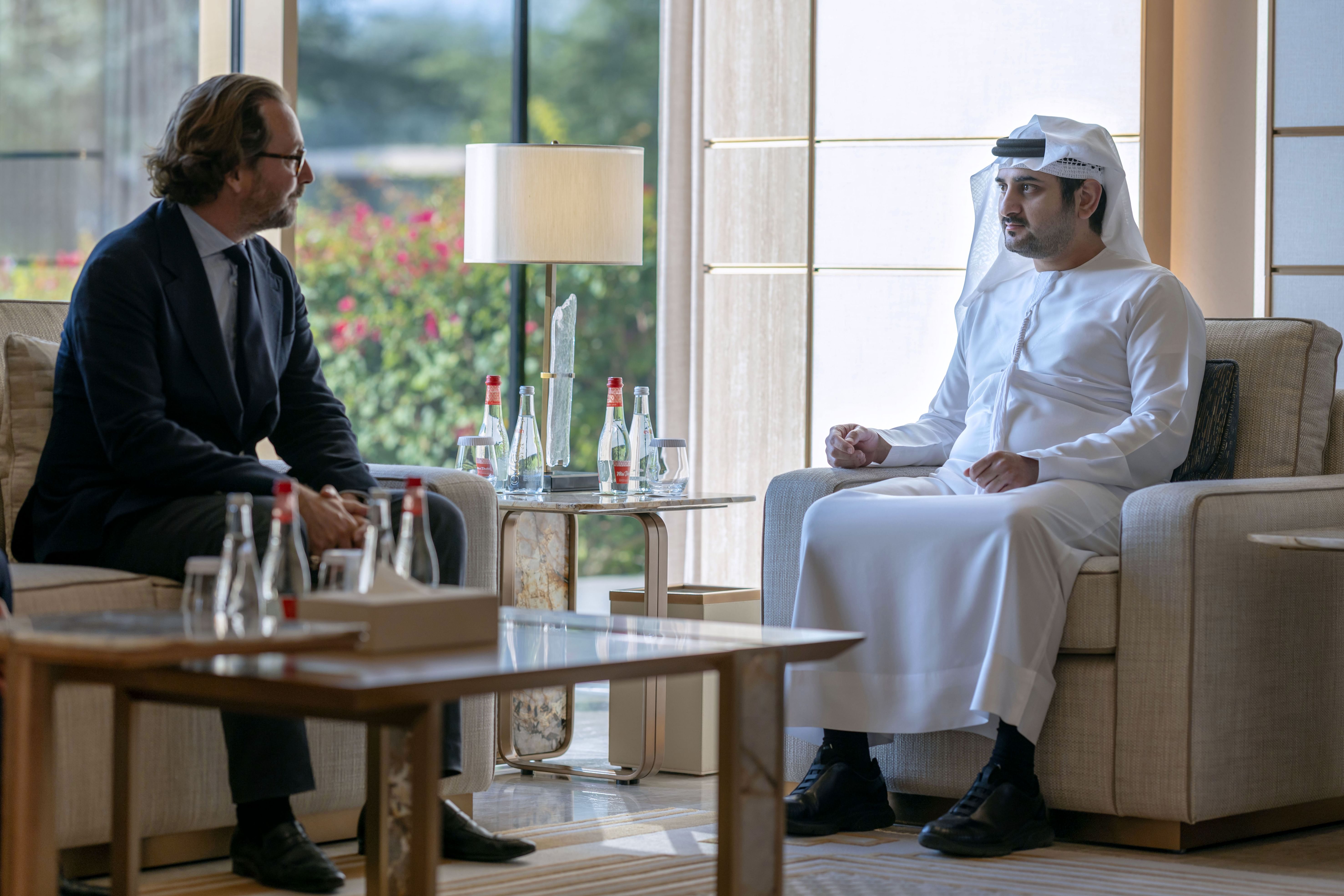 Maktoum bin Mohammed meets with Group CEO of Richemont