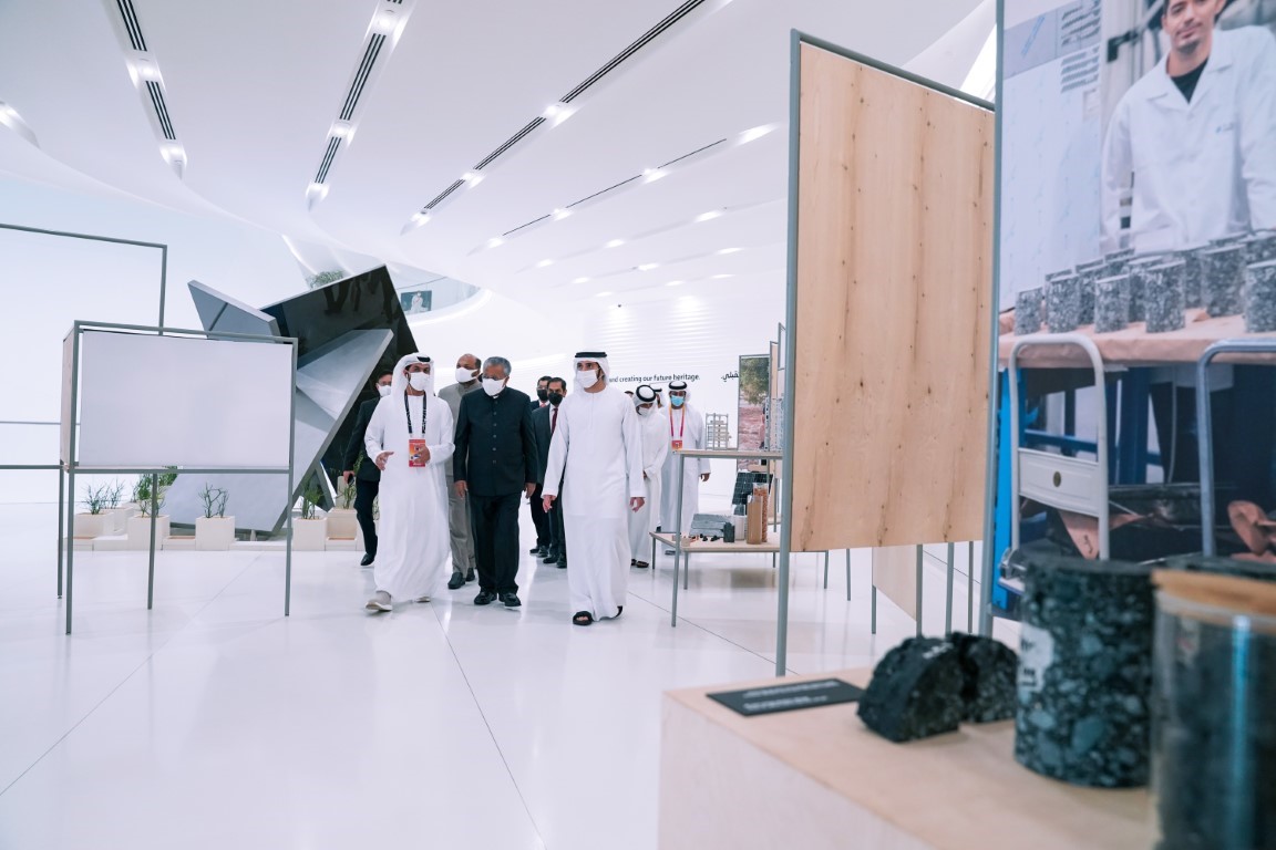 Hamdan bin Mohammed meets with the Chief Minister of Kerala at the UAE Pavilion at Expo 2020 Dubai