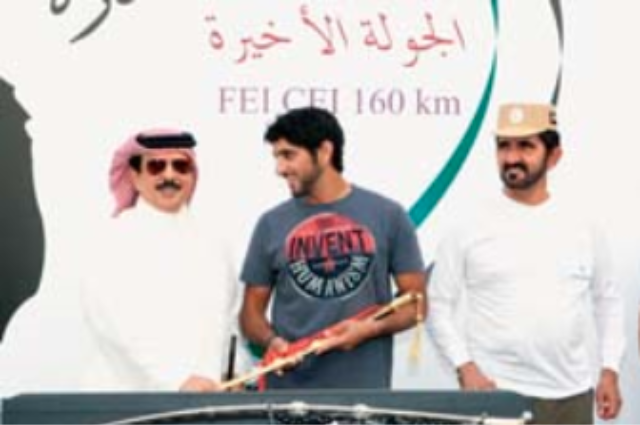 Mohammed Bin Rashid and King of Bahrain Crown Hamdan Bin Mohammed As Winner of Giants Endurance Race