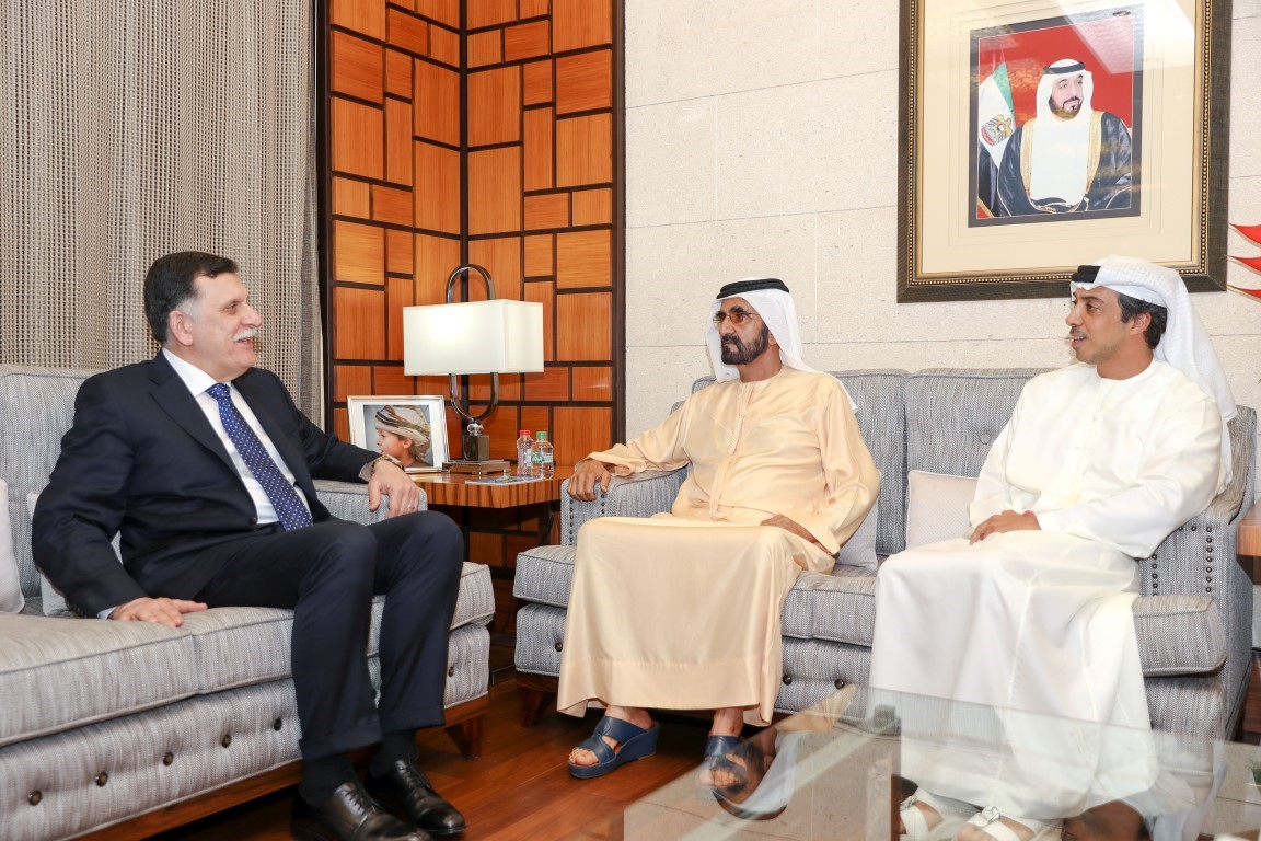 Mohammed bin Rashid receives Chairman of Presidential Council of Libya's National Accord Government