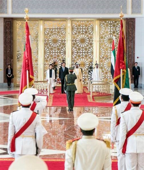 Mohammed bin Rashid and Mohamed bin Zayed receive Chinese President 