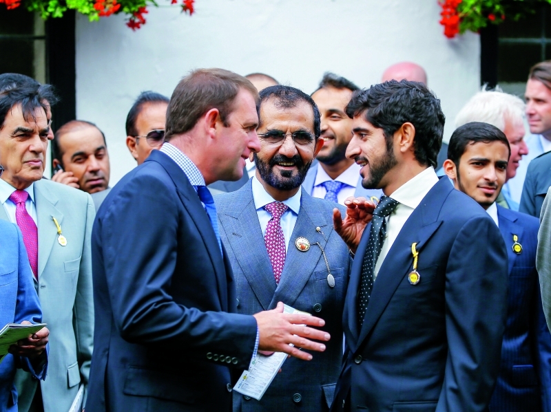 محمد بن راشد يشهد انتصارات خيول الإمارات في نيو ماركت