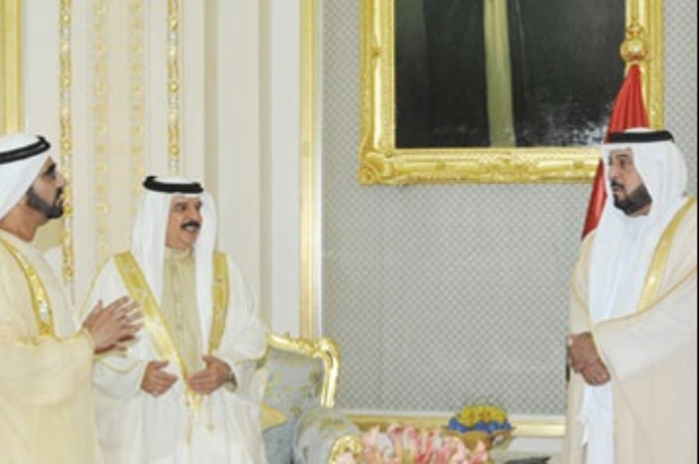 Khalifa and Mohammed Bin Rashid meet King of Bahrain