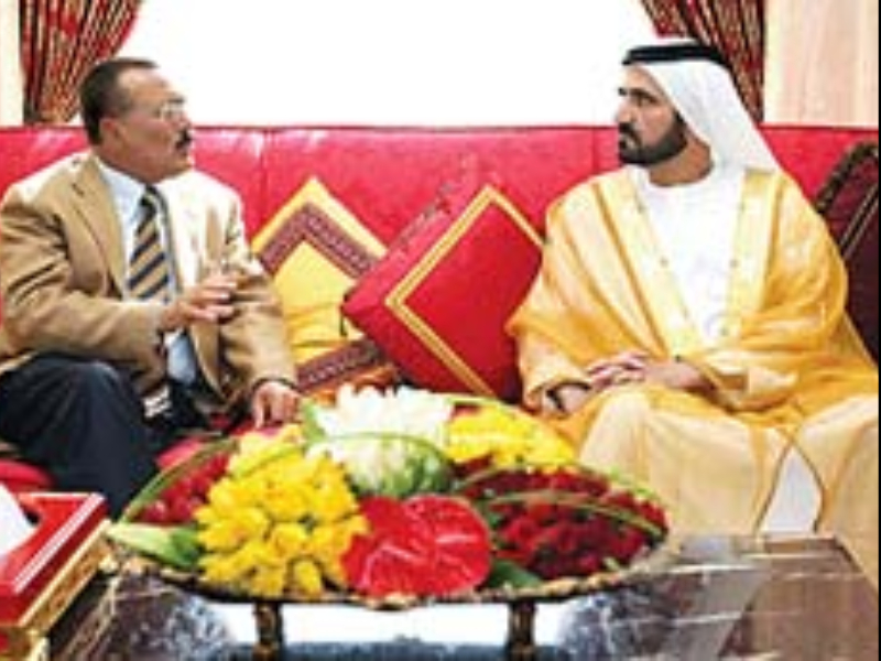 Mohammed bin Rashid receives the Yemeni President 