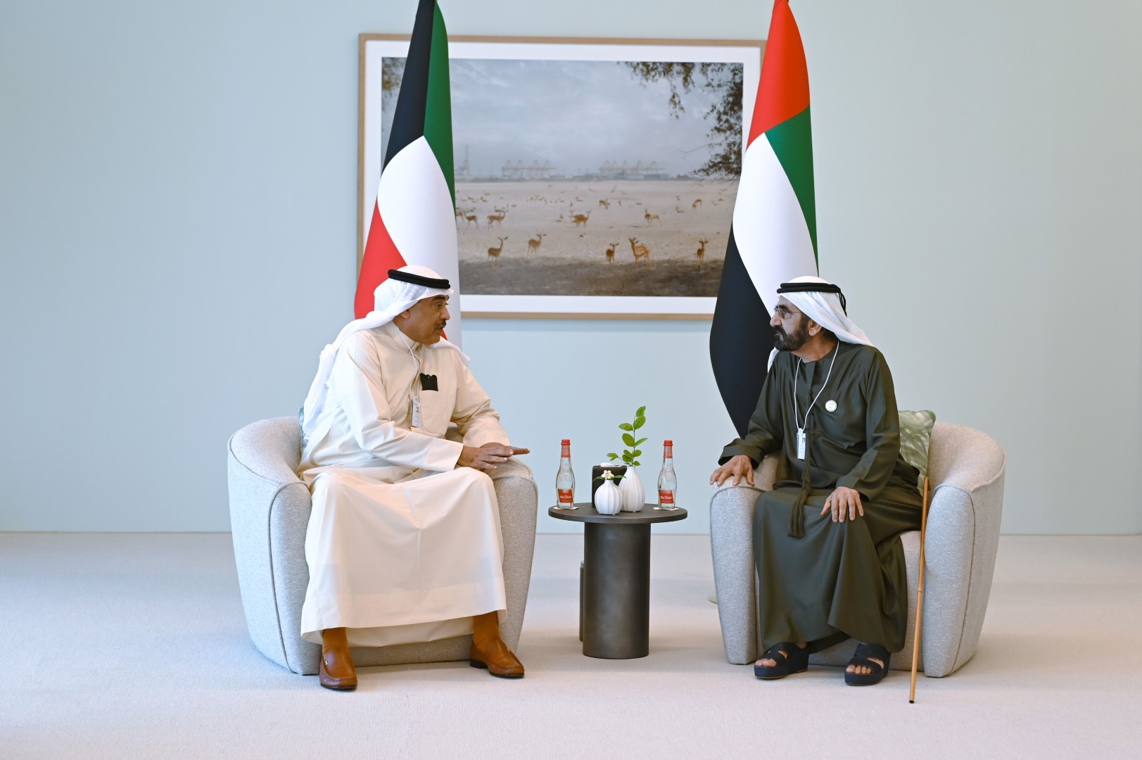Mohammed bin Rashid meets with Kuwait’s Prime Minister on the sidelines of the World Government Summit 2022
