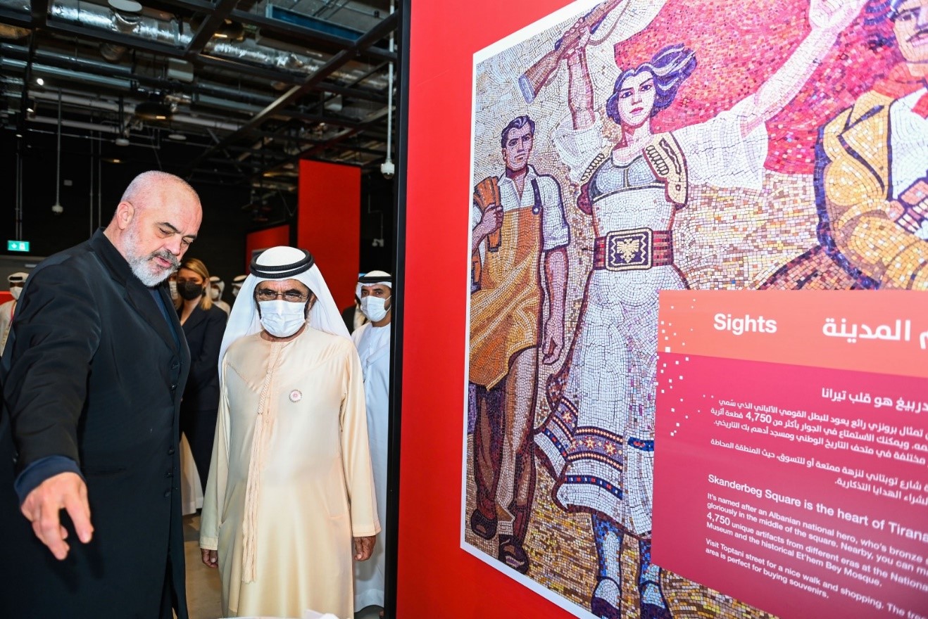 Mohammed bin Rashid meets with Prime Minister of Albania, visits Poland, Belgium and Thailand pavilions at Expo 2020 Dubai