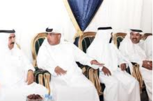 Hamdan bin Rashid and Majed bin Mohammed offer condolences to Ahmed Al Shaikh on the death of his father
