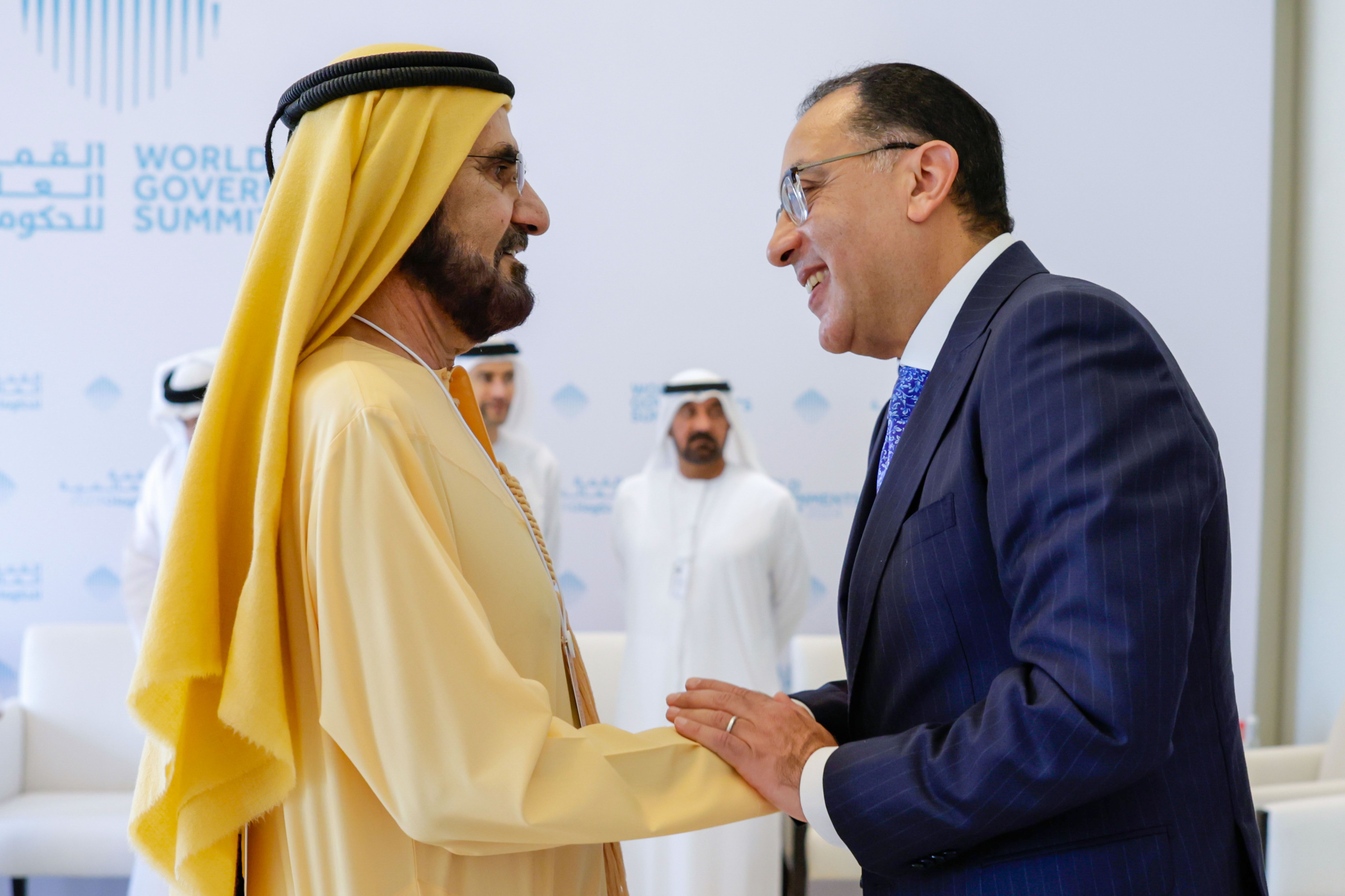 Mohammed bin Rashid meets Egypt’s Prime Minister during World Governments Summit