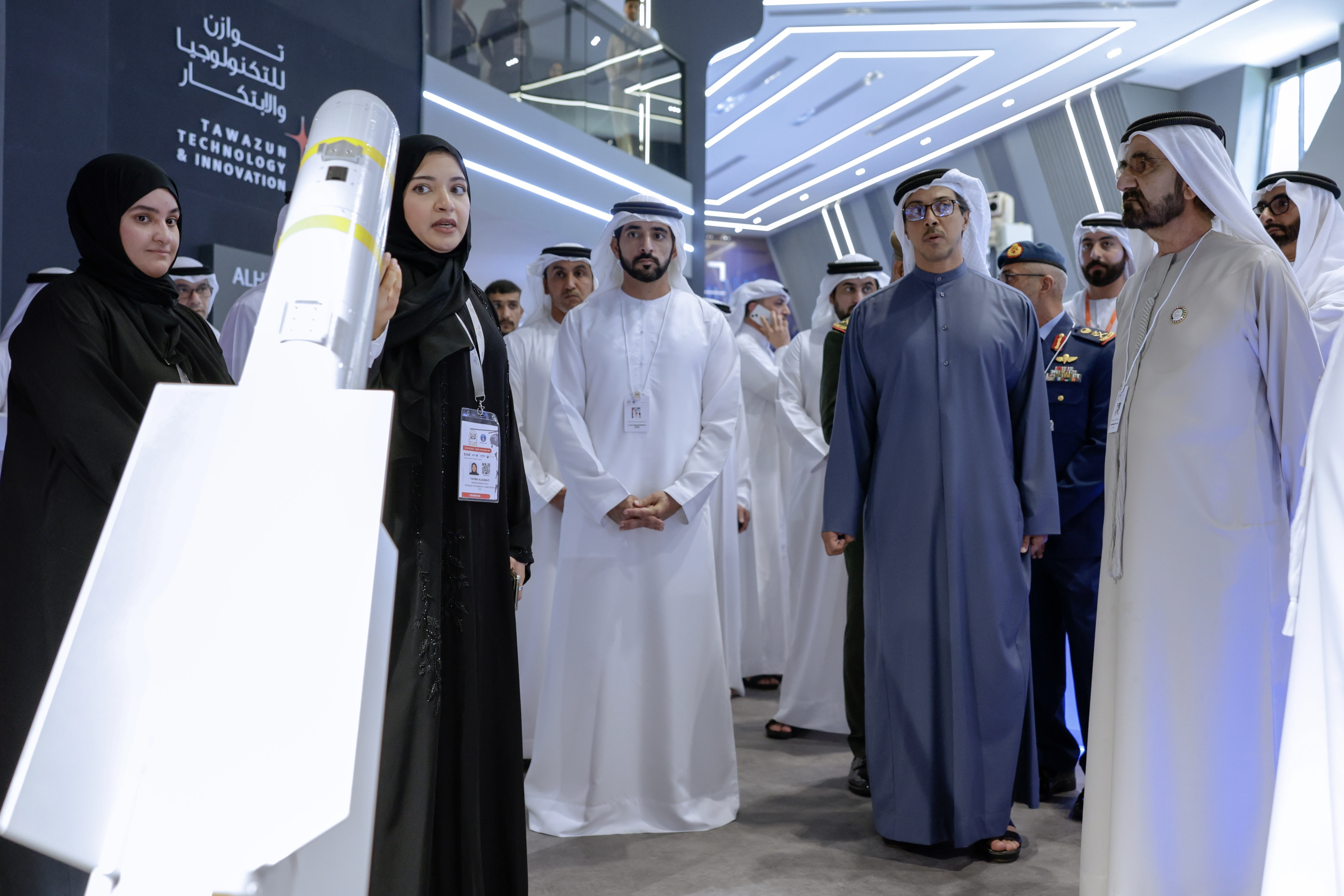 Mohammed bin Rashid tours IDEX 2023 in Abu Dhabi