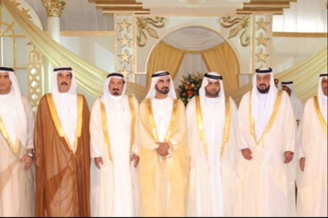 Khalifa and Mohammed bin Rashid attend Al Sharqi Wedding