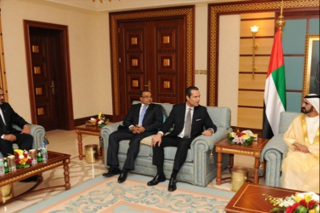 Mohammed bin Rashid receives the ambassadors of Libya, Portugal and Seychelles