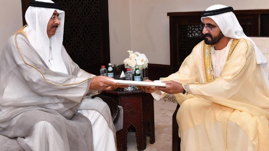 محمد بن راشد يستقبل السفير البحريني لدى الدولة 