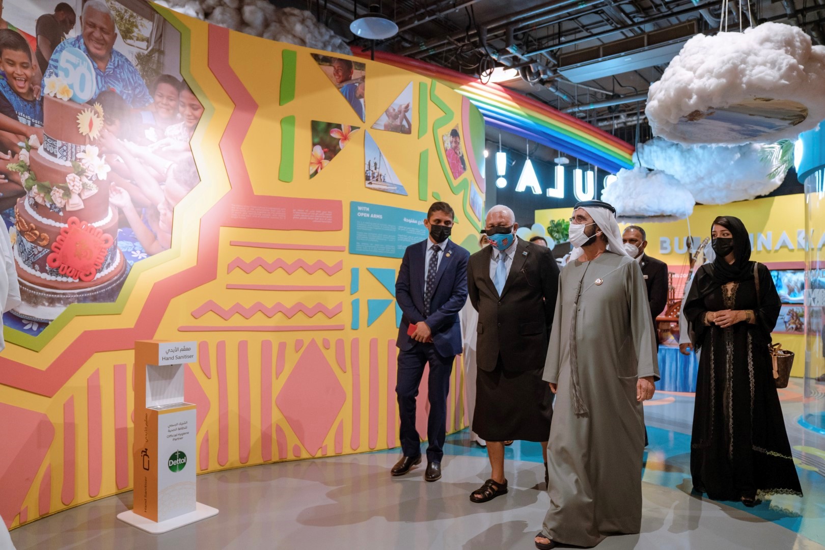 Mohammed bin Rashid meets with Fiji’s Prime Minister and tours the Italian Pavilion at Expo 2020 Dubai