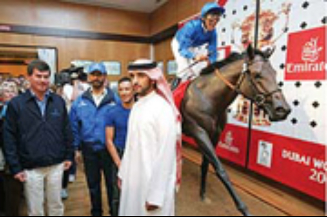 Hamdan Bin Mohammed attends the unveiling of Dubai Millennium Legendary Statue 
