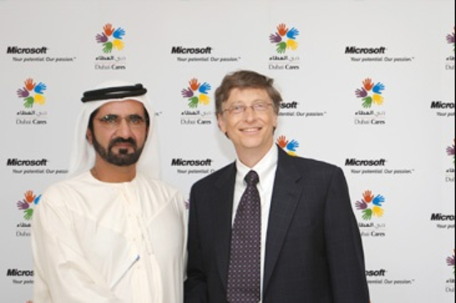 Mohammed bin Rashid receivesMicrosoft Chairman 