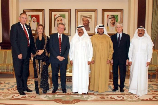 Hamdan Bin Rashid receives AUS delegation