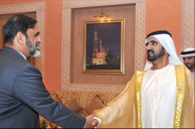 Mohammed  bin Rashid receives a book on UAE -India relations