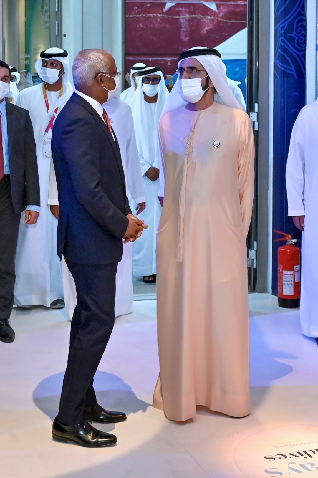 Mohammed bin Rashid meets with President of Maldives at country’s pavilion in Expo 2020