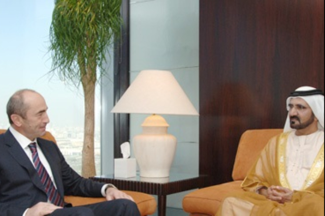 Mohammed Bin Rashid receives  the Armenian President 