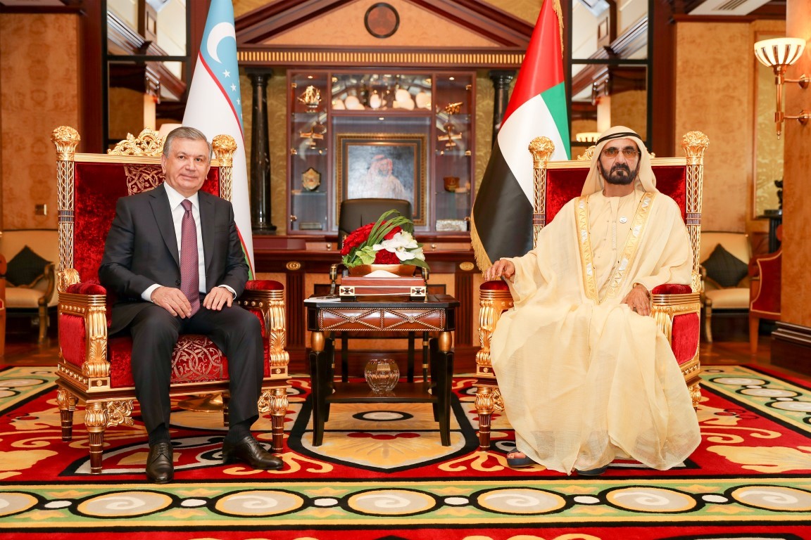 Mohammed bin Rashid meets Uzbek President