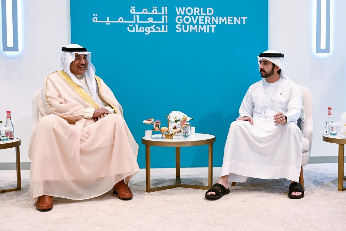 Hamdan bin Mohammed meets with Kuwait’s Prime Minister on sidelines of World Government Summit 2022