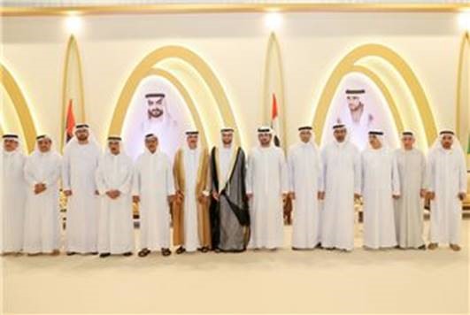 Maktoum and Ahmed bin Mohammed attend the wedding of "Issa Kazim" and "Taher Wali"