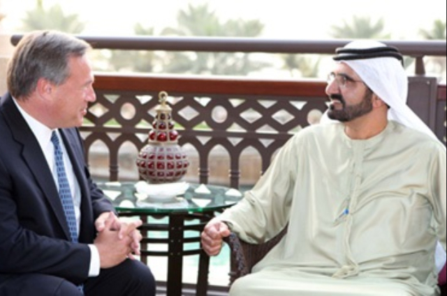 Mohammed bin Rashid receives Pfizer CEO 