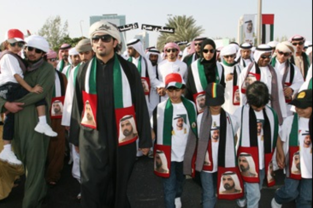 Dubai parade celebrating Mohammed's second anniversary as Ruler of Dubai 