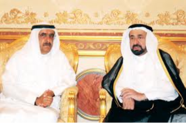 Sultan Al Qassimi receives condolences from Hamdan bin Rashid and Maktoum bin Mohammed