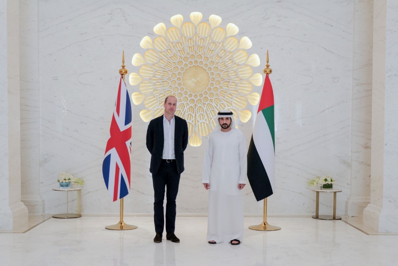 Hamdan bin Mohammed meets with Prince William at Expo 2020 Dubai