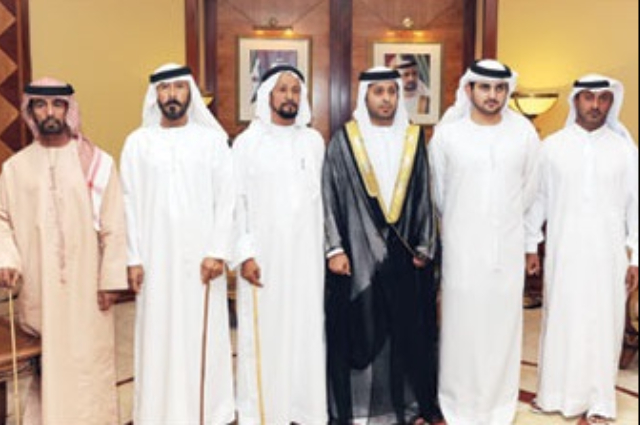 Maktoum bin Mohammed attends the wedding party of a UAE national