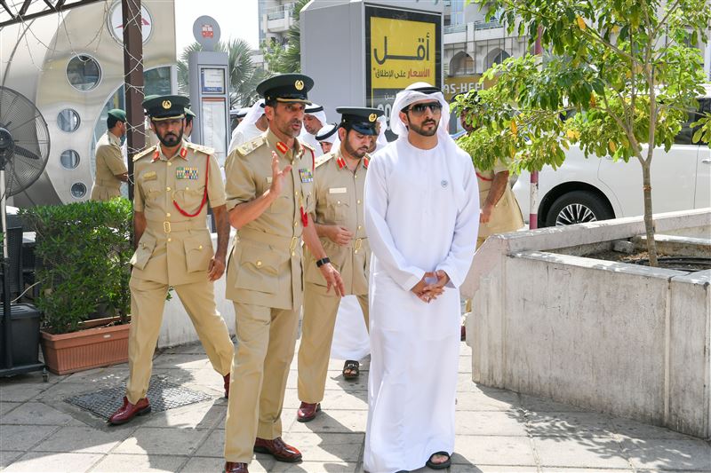 Hamdan bin Mohammed visits ‘Smart Area Project’ at Muraqqabat Police Station