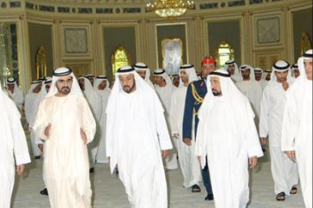 Khalifa receives Sheikh Mohammed, rulers and deputy rulers of the Emirates