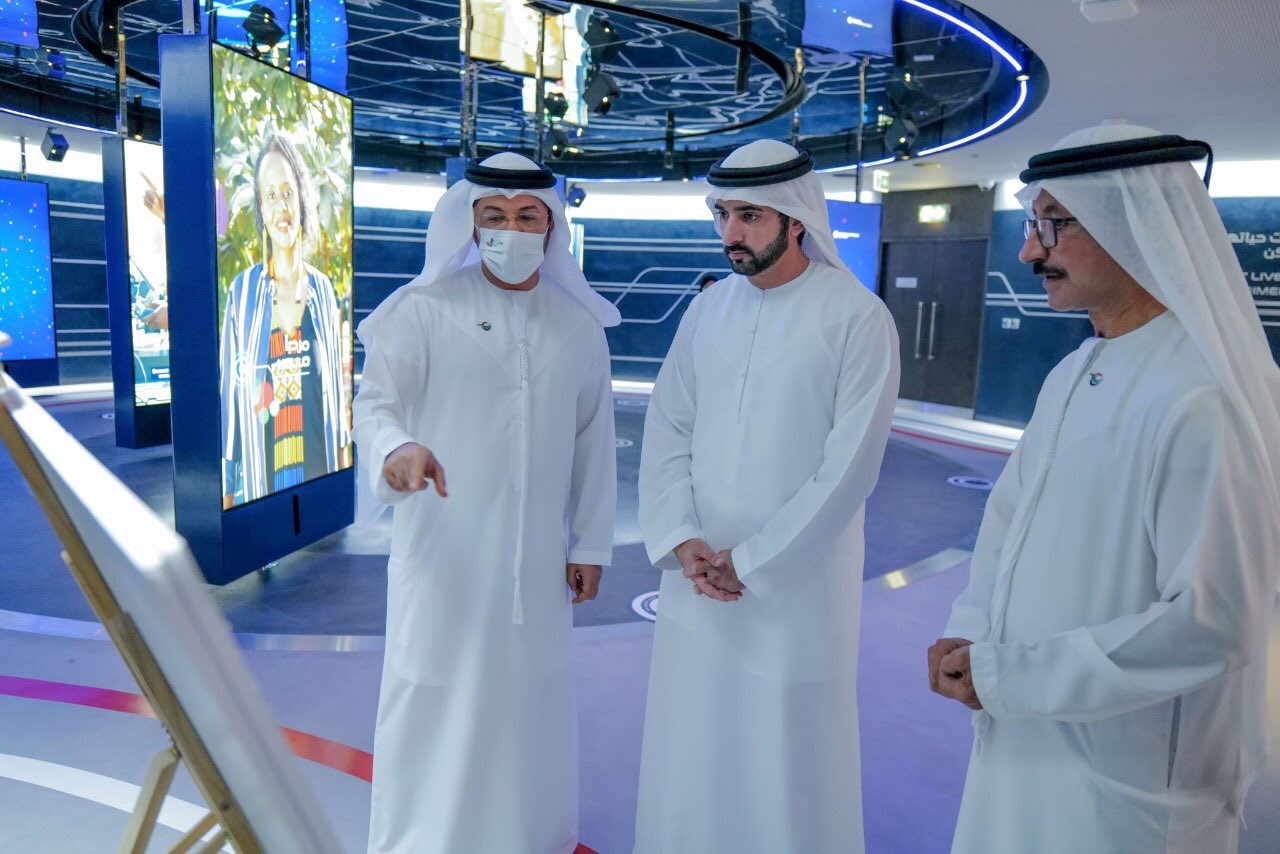Hamdan bin Mohammed visits DP World Pavilion at Expo 2020 Dubai