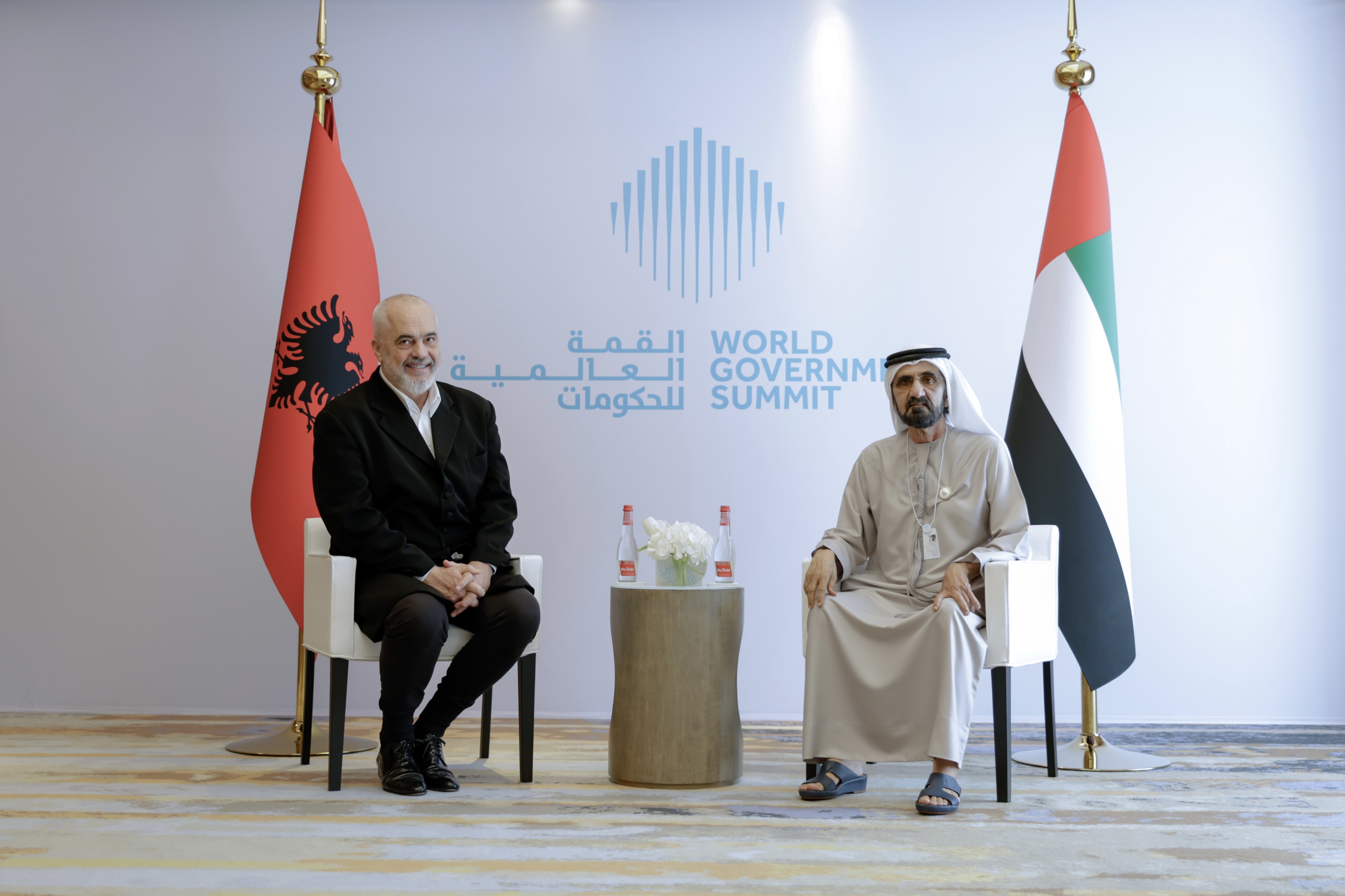 Mohammed bin Rashid meets with PM of Albania