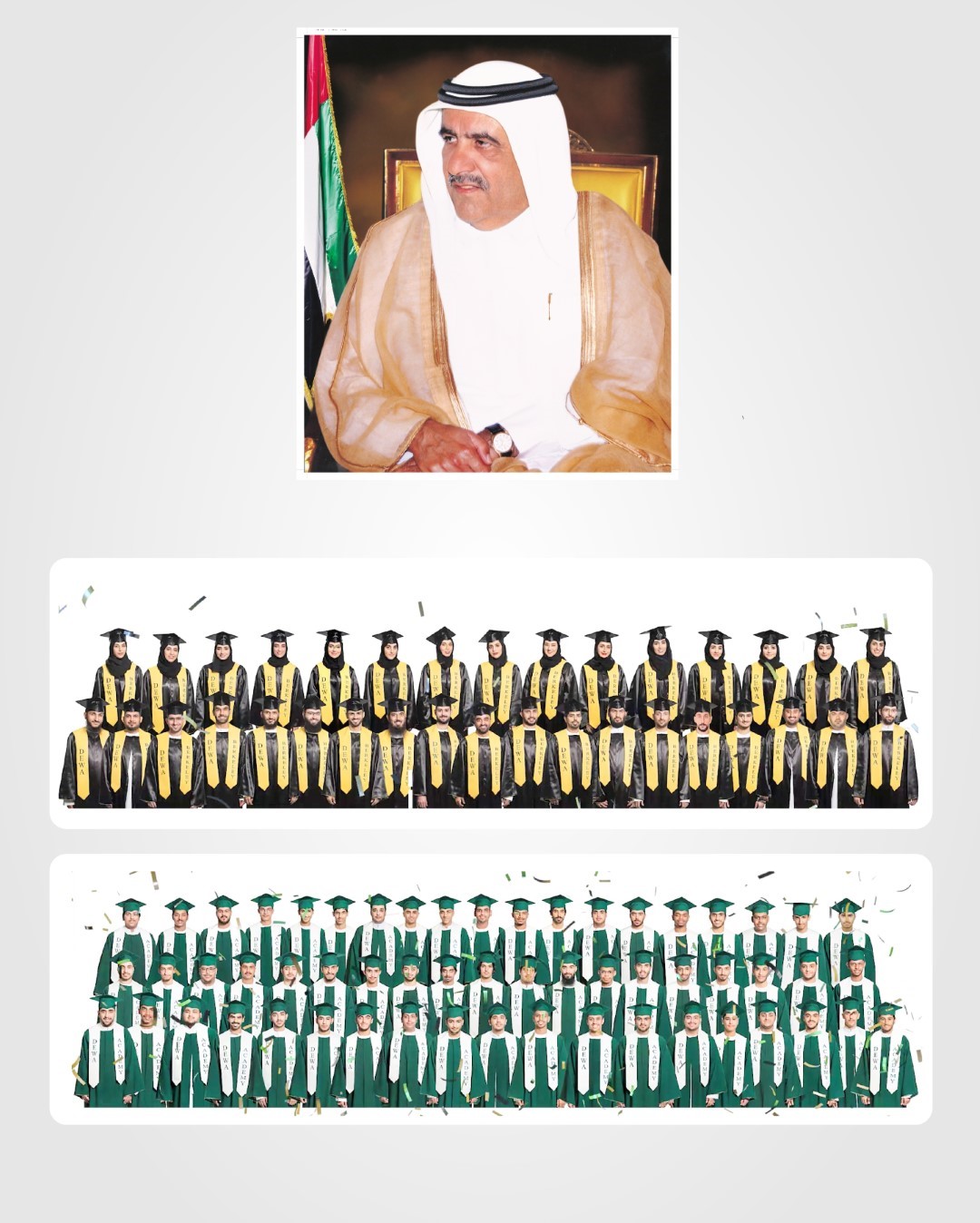 Hamdan bin Rashid attends graduation of 35 DEWA staff