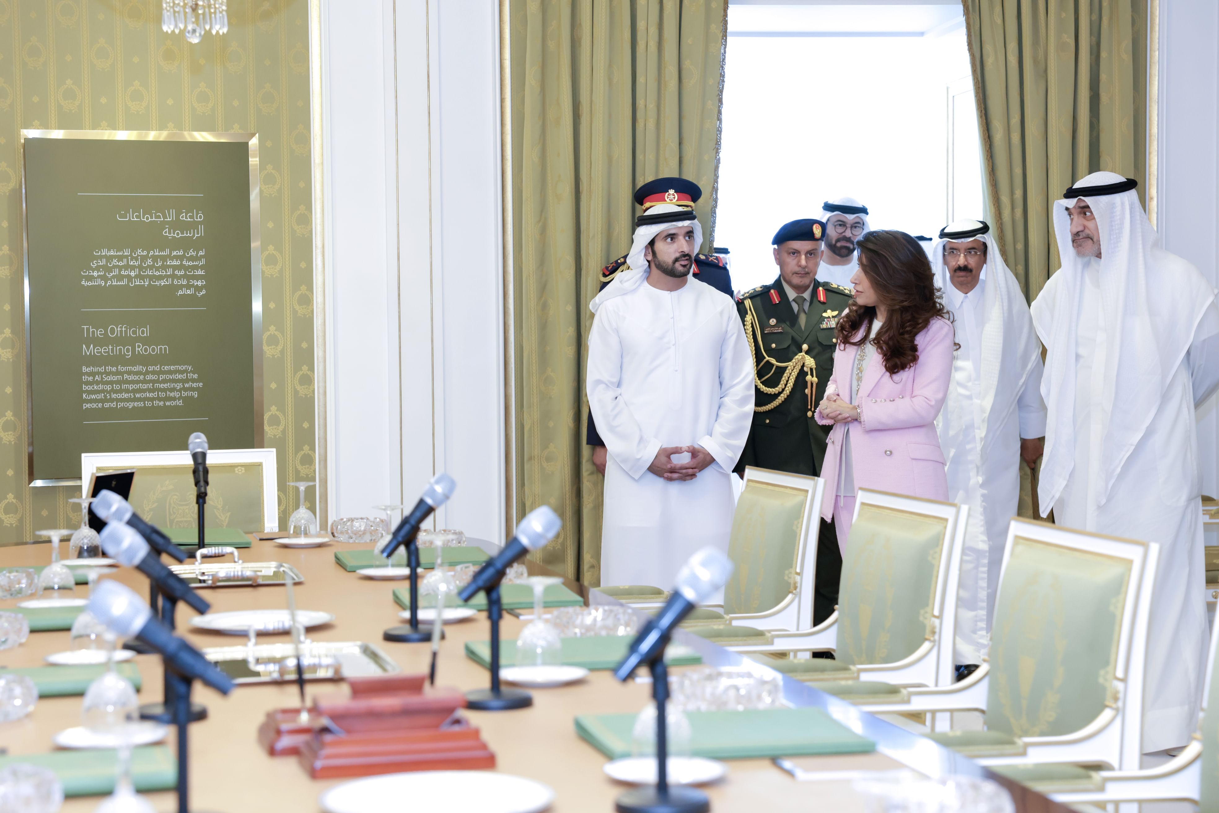 Hamdan bin Mohammed visits Al Salam Palace Museum in Kuwait