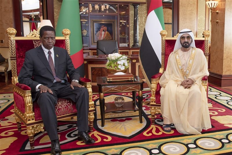 Mohammed bin Rashid receives President of Zambia