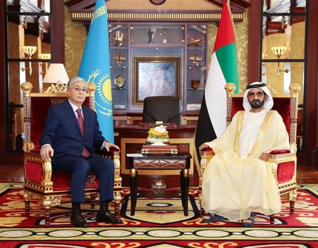 Mohammed bin Rashid receives Kazakh President