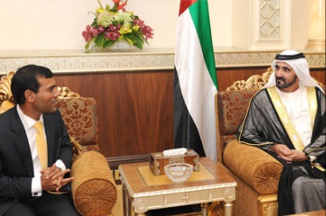 Mohammed bin Rashid receives Maldivian President