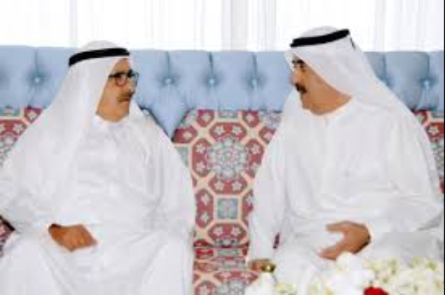 Hamdan bin Rashid offers condolences to Sheikh Saud