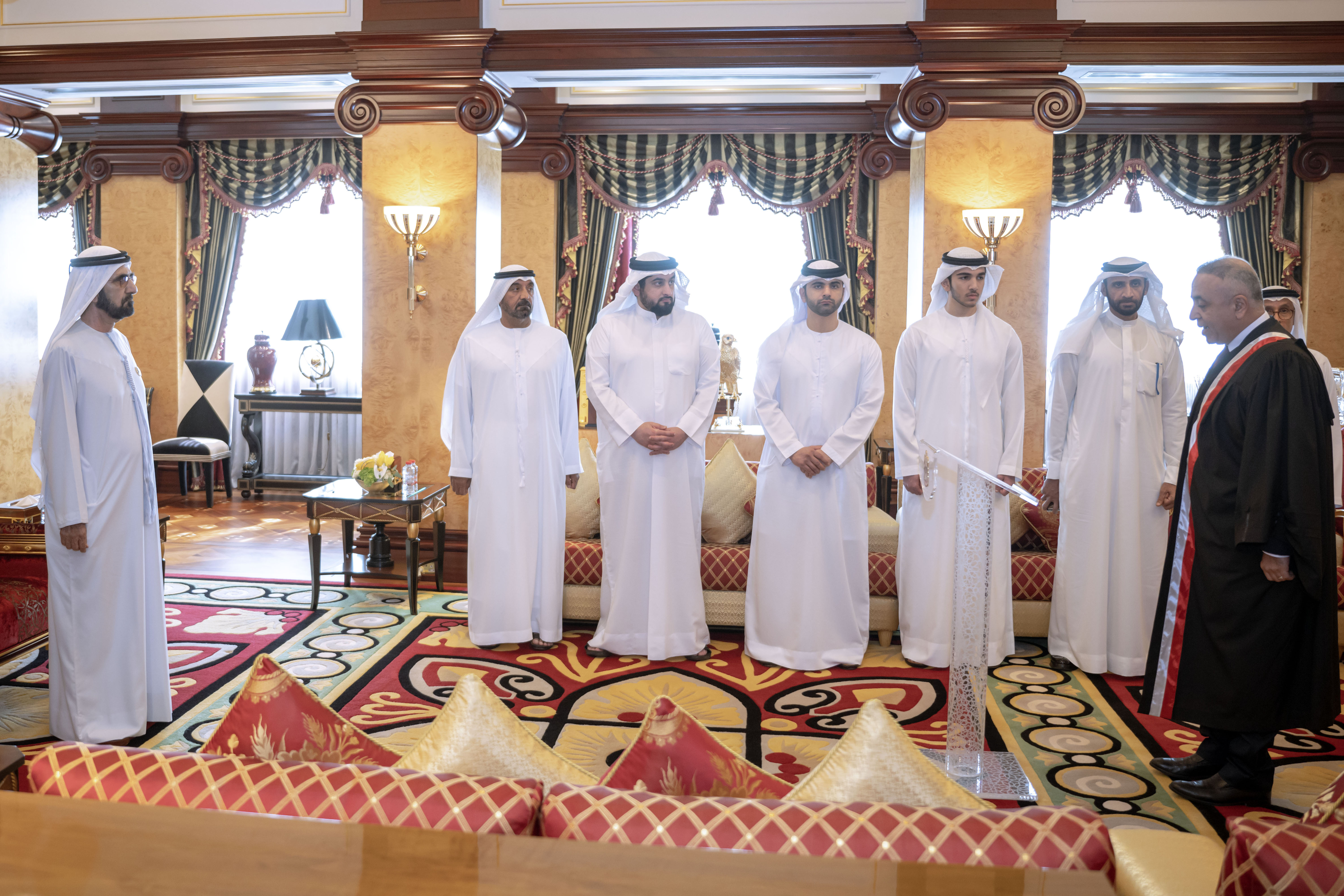Mohammed bin Rashid presides over the swearing-in ceremony of new judges