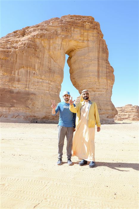 Mohammed bin Rashid visits historical Saudi landmarks