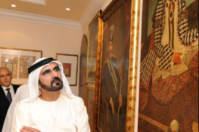 Mohammed bin Rashid tours Farjam art exhibition