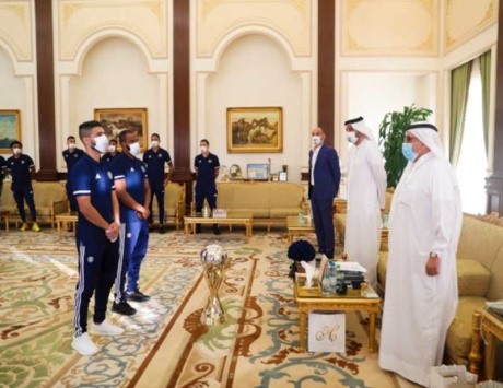 Hamdan bin Rashid receives the management of Al Nasr Club